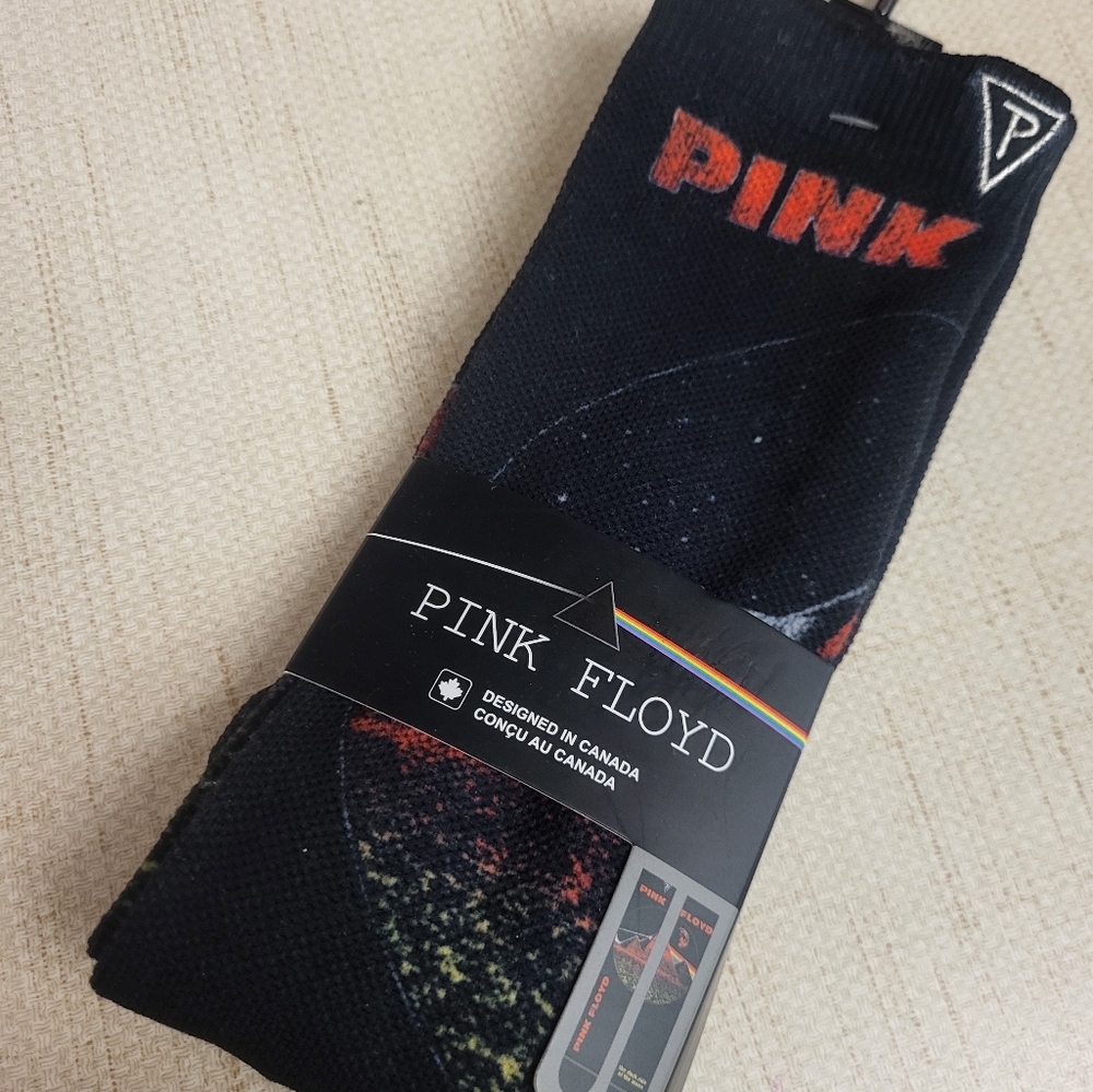 Pink Floyd Dark Side of Moon Band Men's Socks 7- 12 NWT